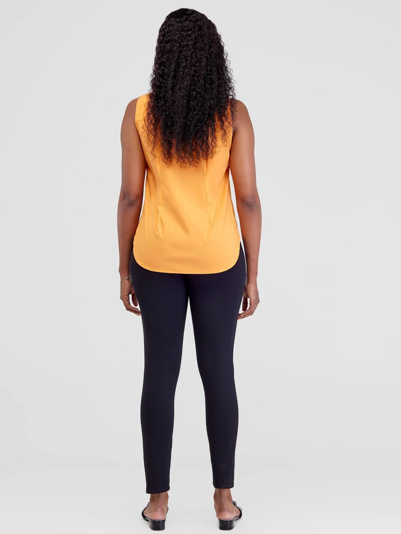 Safari Kamari Halter Shirt - Orange