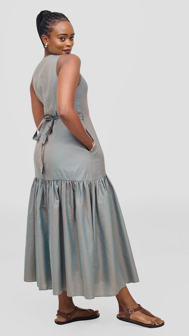 Safari Solana Wrap Dress - Dark Turquoise