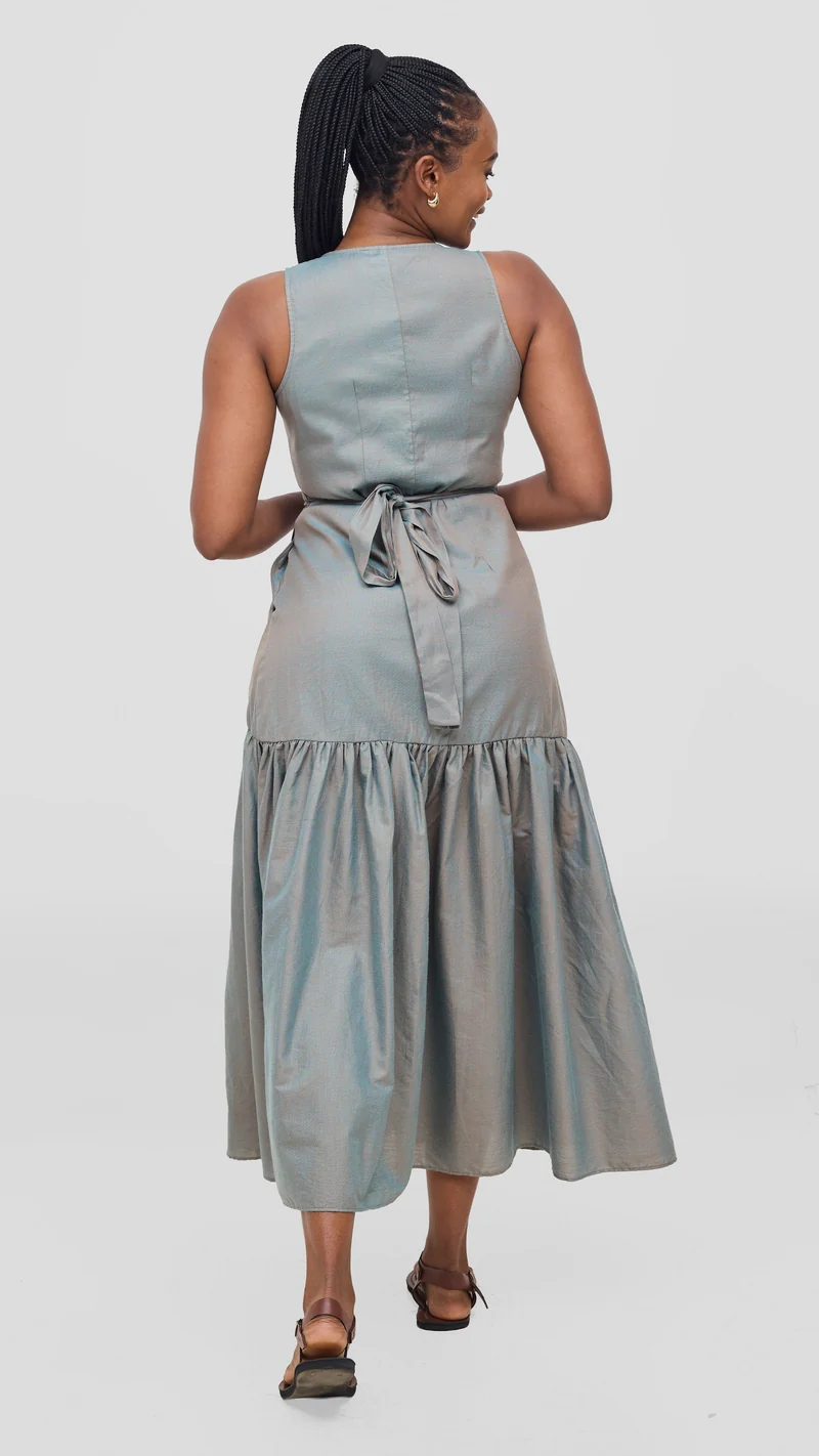 Safari Solana Wrap Dress - Dark Turquoise