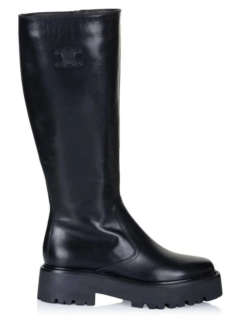 Celine Bulky Calfskin Stiefel schwarz