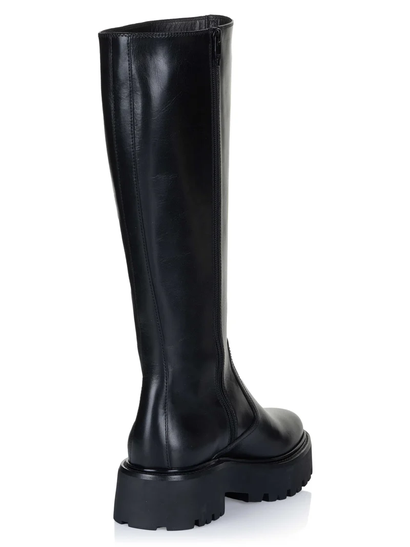 Celine Bulky Calfskin Stiefel schwarz