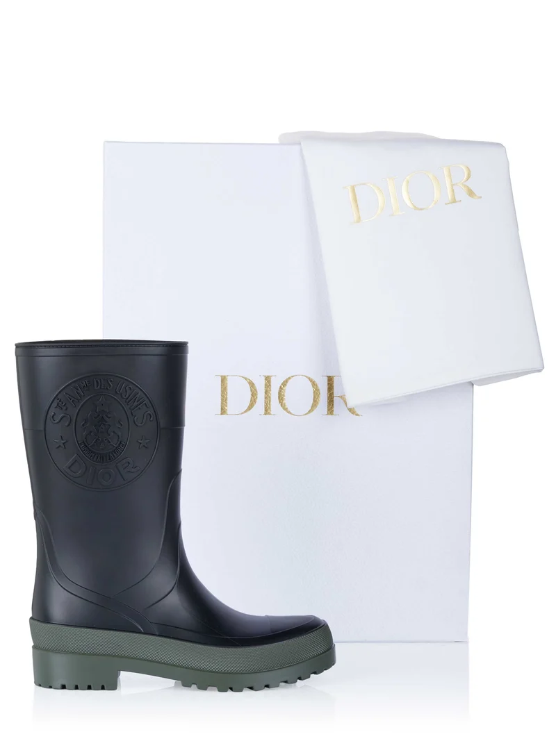 Dior Gummistiefel schwarz