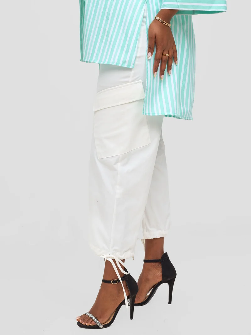Safari by Vivo Mansi Hi-Low Shirt - Green Stripes