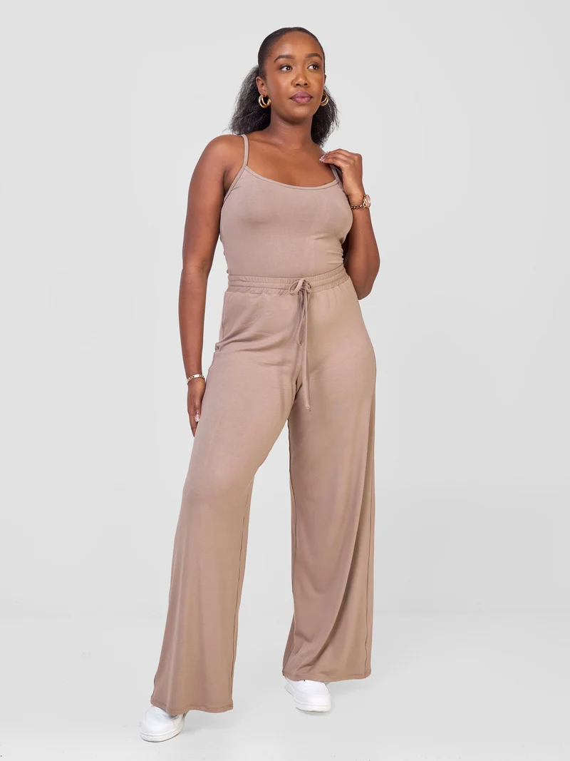 Safari by Vivo Spaghetti Tank Top - Light Taupe