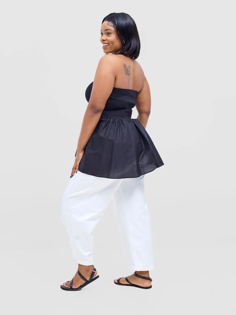 Safari by Vivo Tiwa Shirred Top - Black