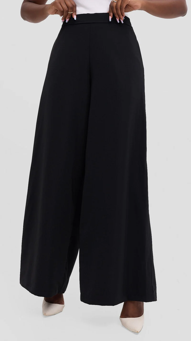 Zambarau Apparel Mwanzo Wide Leg Palazzo Pants - Black