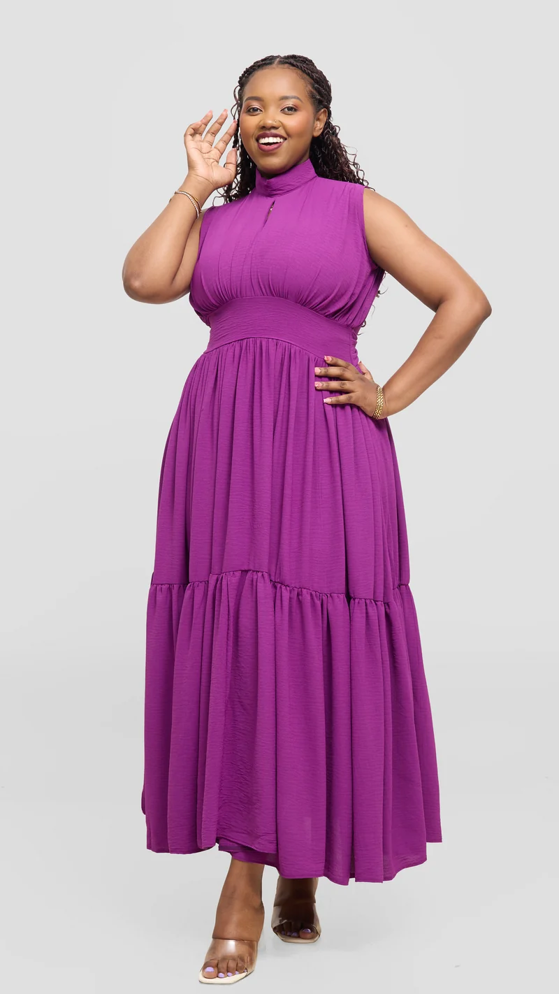 Zambarau Apparel Malaika Dress - Dark Purple