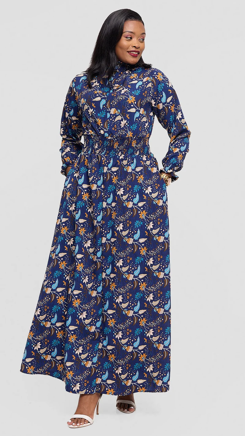 Salok Havilah Naya Maxi Dress - Blue Print