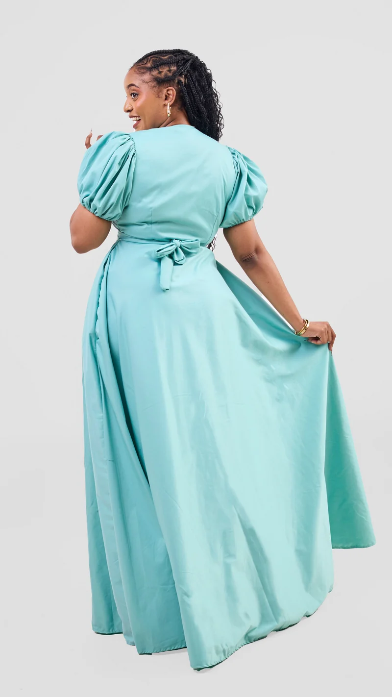 Zambarau Apparel Front-Twist Dress - Green