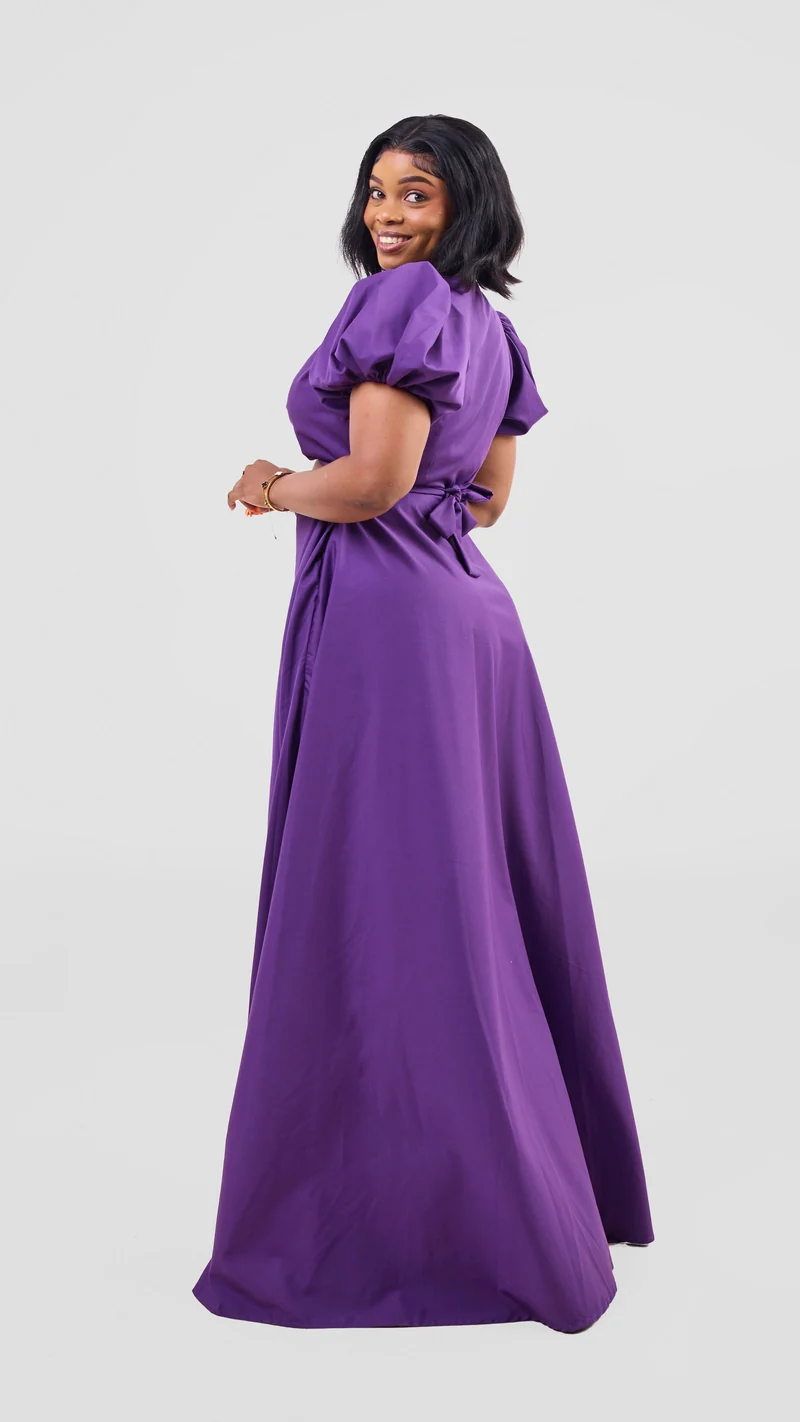Zambarau Apparel Front-Twist Dress - Purple