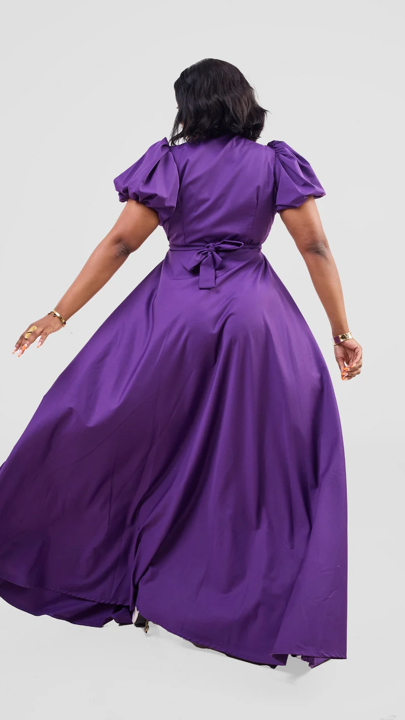 Zambarau Apparel Front-Twist Dress - Purple