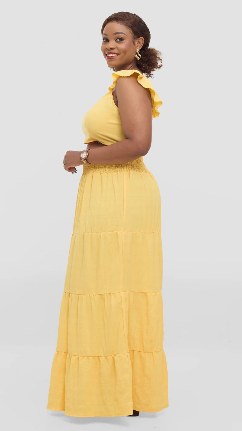 Tophad Two-Piece Skirt Set - Yellow