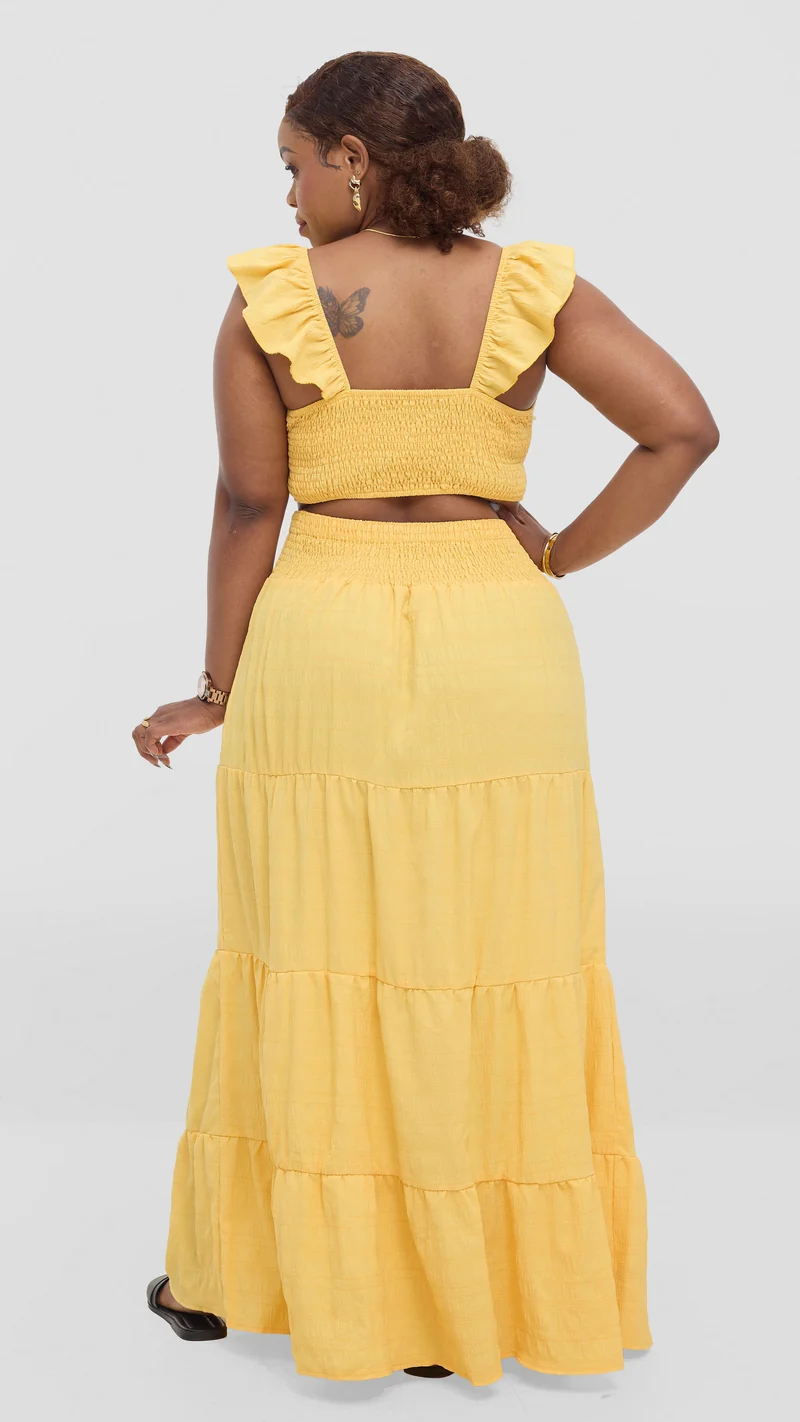 Tophad Two-Piece Skirt Set - Yellow