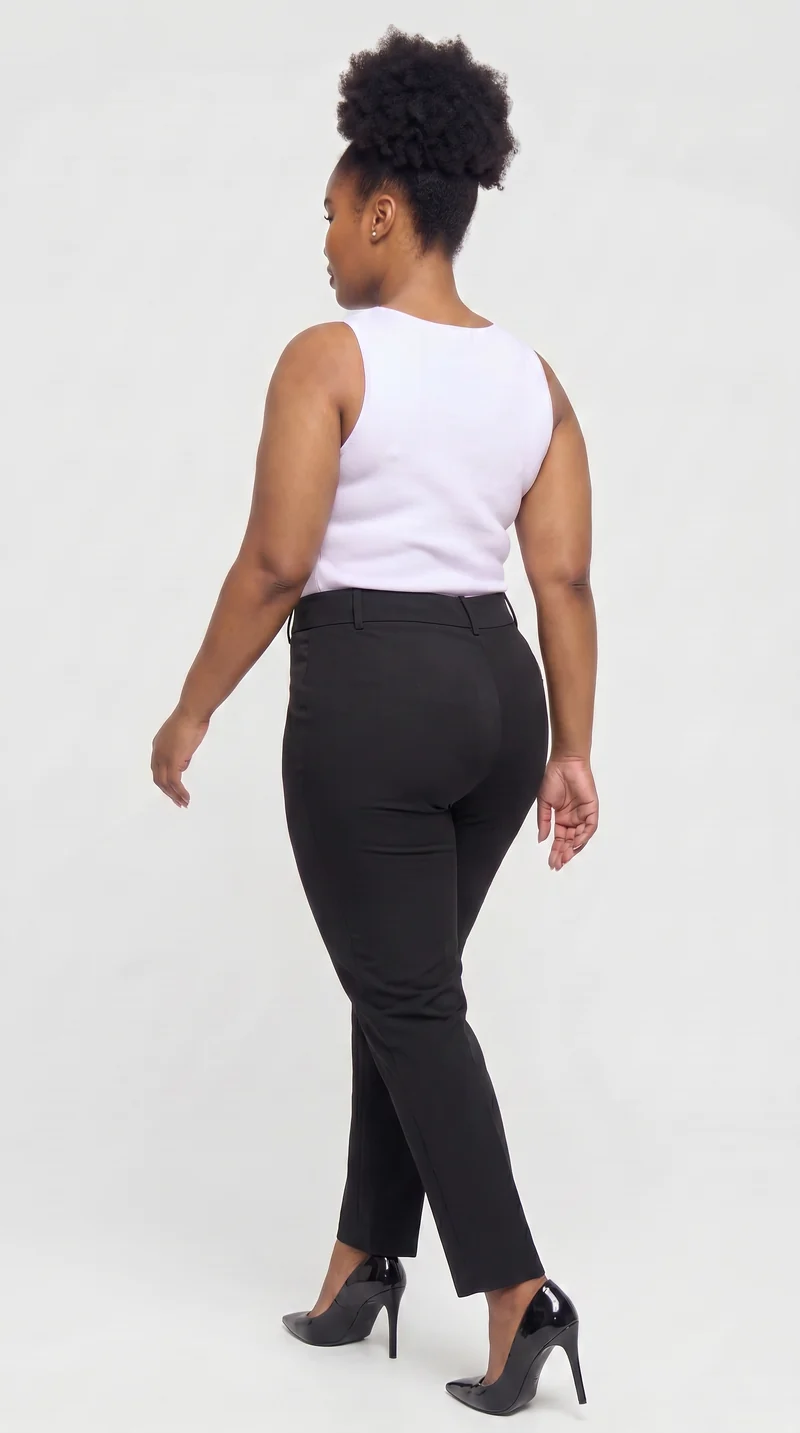 Vivo Slim Fit Pants in Crepe - Black