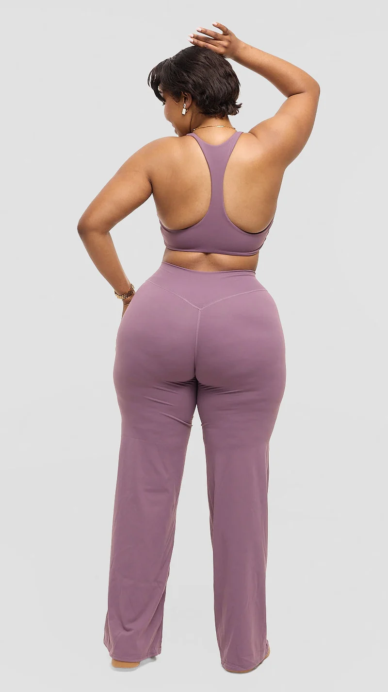 Flen Store Sports bra & Straight Leg Leggings Set - Purple