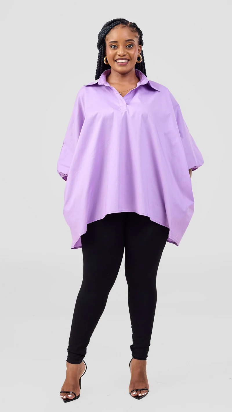 Vivo Cotton High Low Top - Lilac
