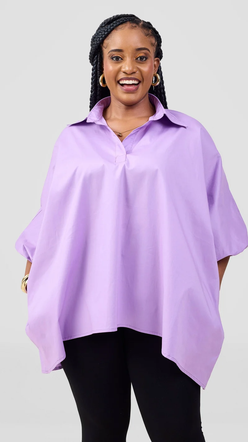 Vivo Cotton High Low Top - Lilac