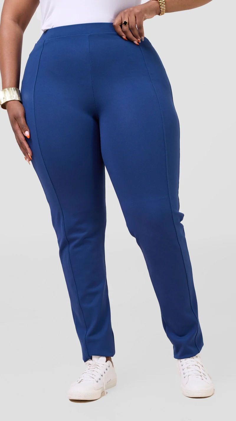 Vivo Basic Panelled Leisure Pants - Navy Blue