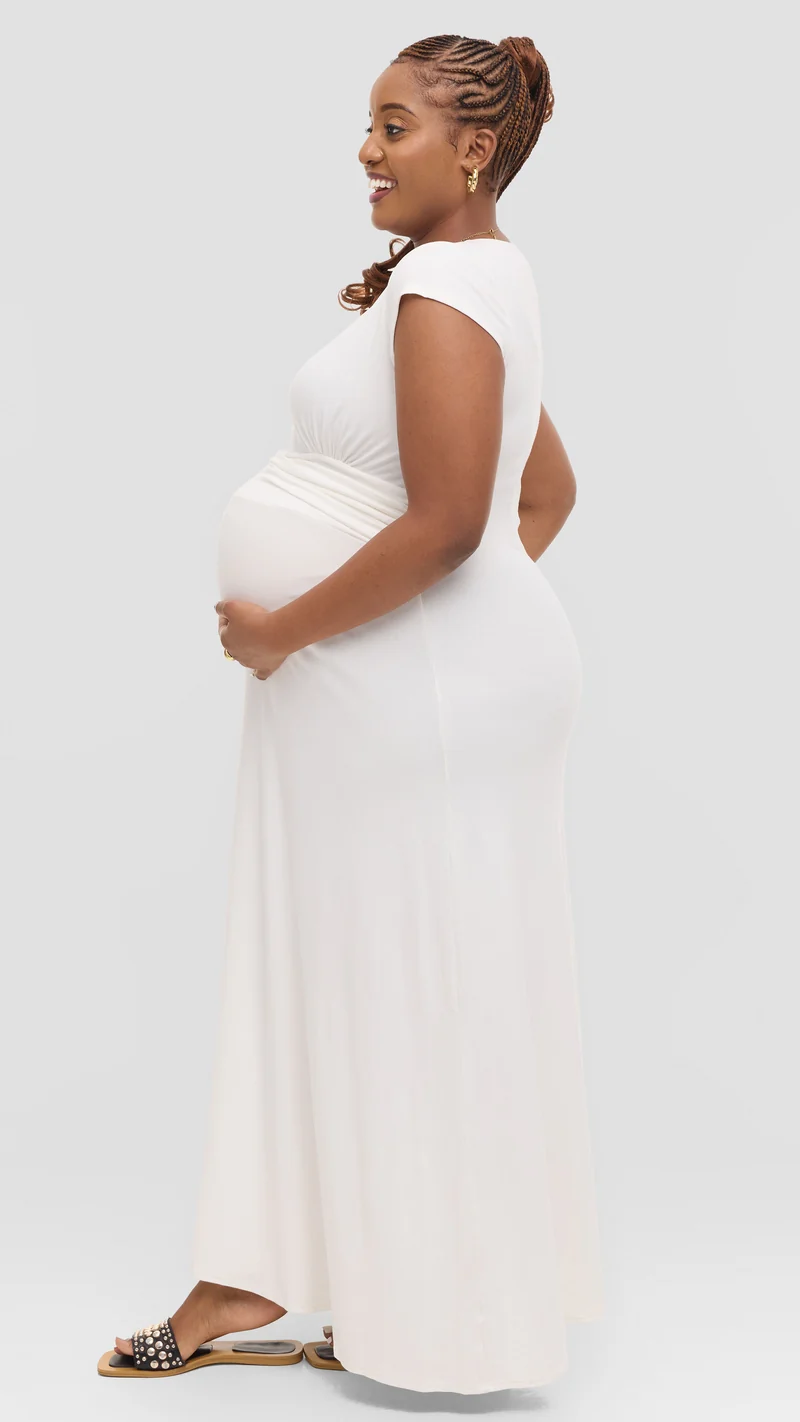 Vivo Anavi Maxi Dress In Jersey - White