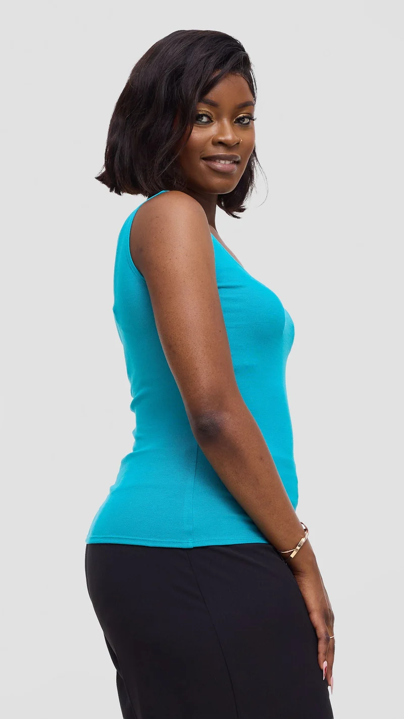 Vivo Basic Tank Top In Jersey - Sea Green
