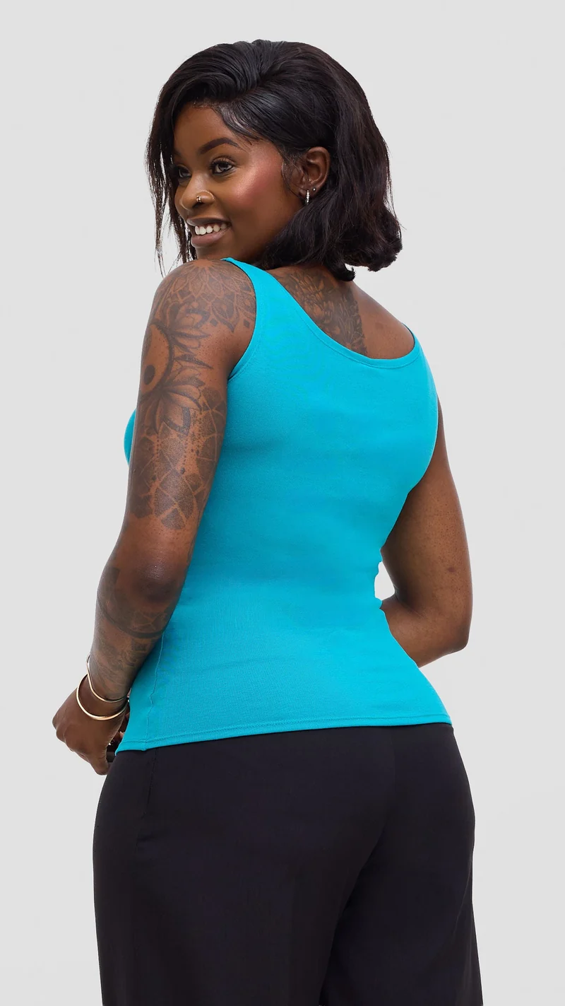 Vivo Basic Tank Top In Jersey - Sea Green