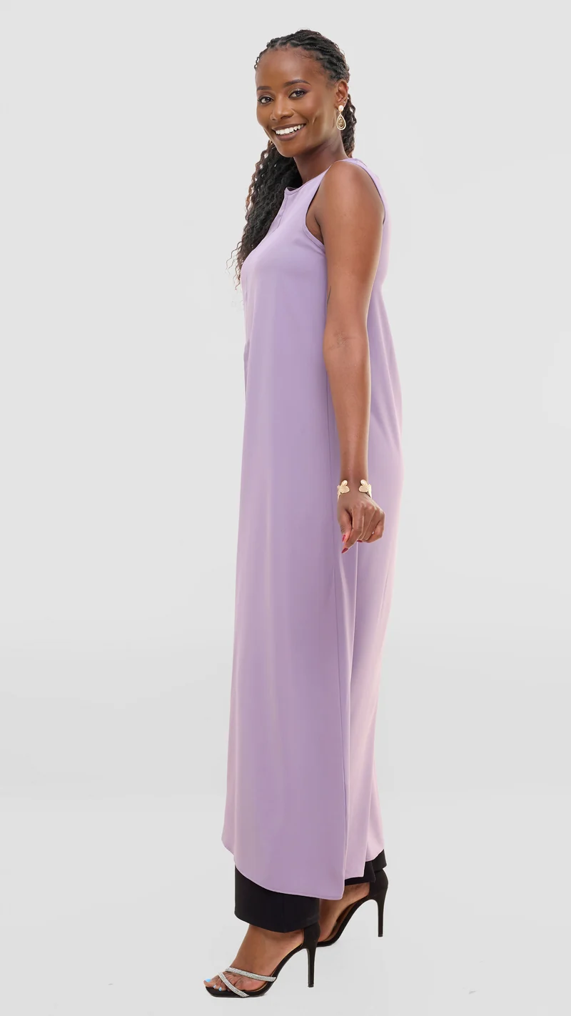 Vivo Talia Front Slit Maxi Top - Lilac