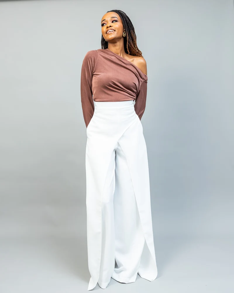 Afriwia Terra Wide-Leg Pants - White