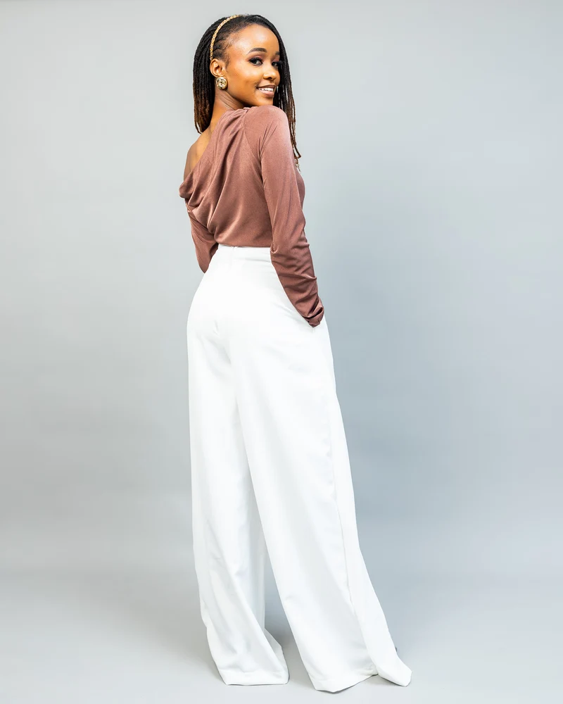 Afriwia Terra Wide-Leg Pants - White
