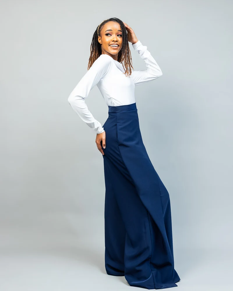 Afriwia Terra Wide-Leg Pants - Navy Blue