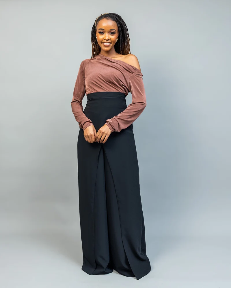 Afriwia Terra Wide-Leg Pants - Black