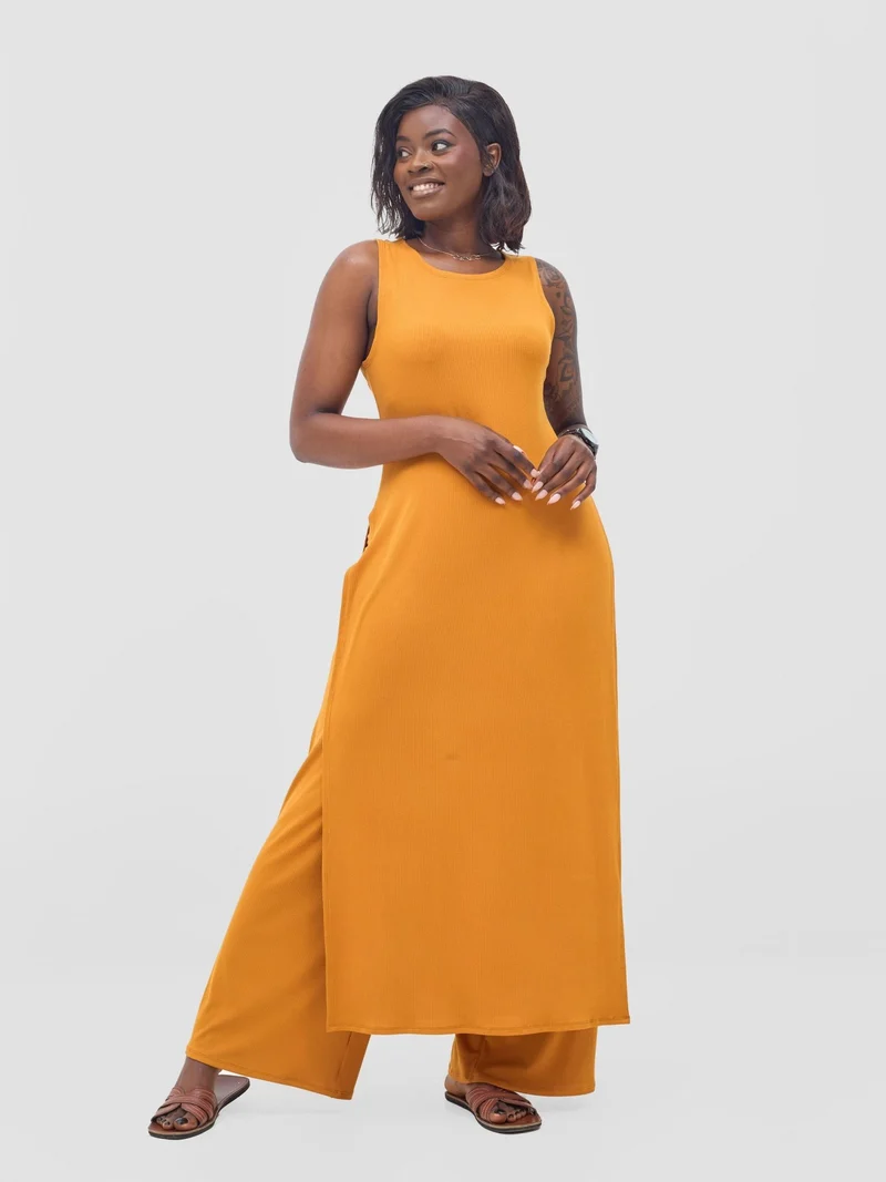 Vivo Safa Slit Side Top - Mustard