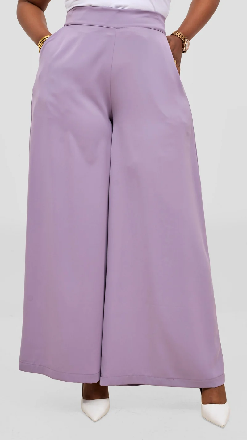 Vivo Talia Wide Leg Pants - Lilac