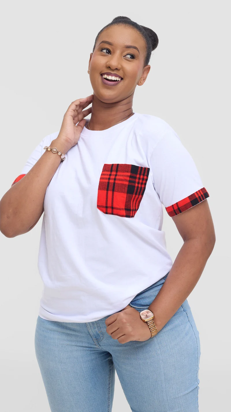 Princess Affair Tshirt with Maasai Detail - White