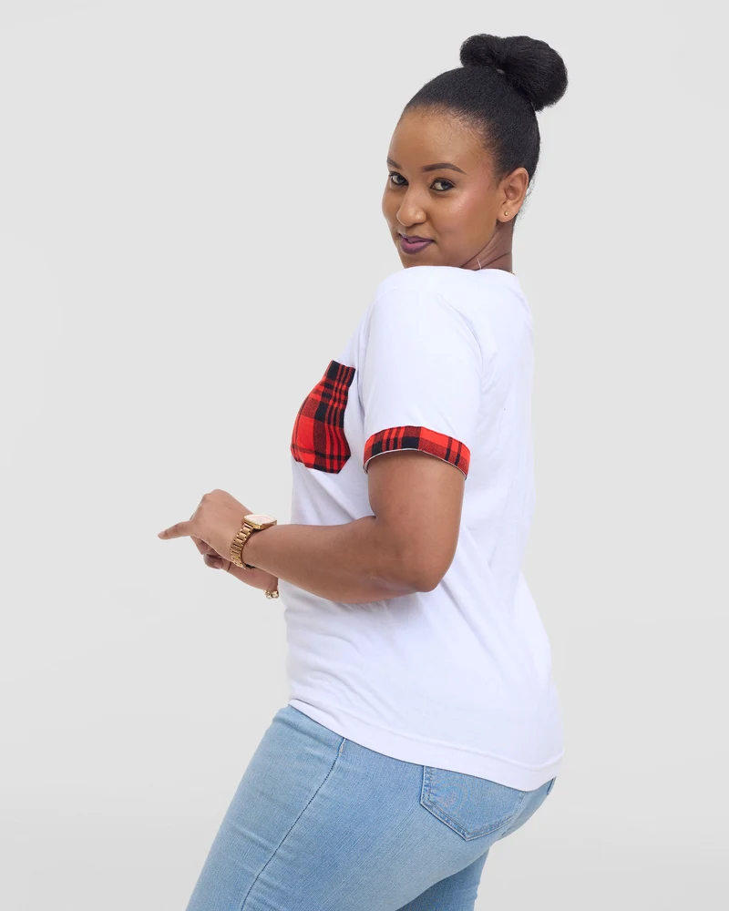Princess Affair Tshirt with Maasai Detail - White