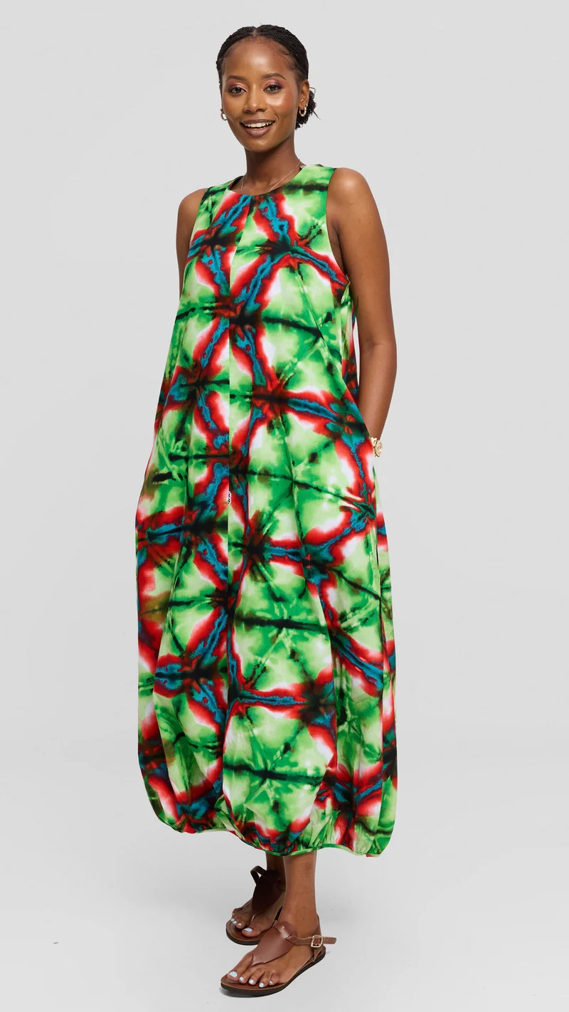 Safari by Vivo Naledi Bubble Midi Dress - Beta Print