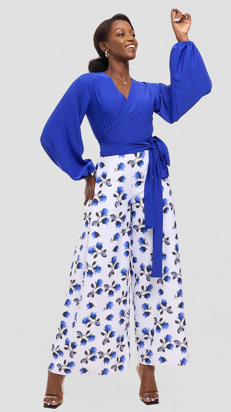 Eunike Zaria Wrap Top - Royal Blue