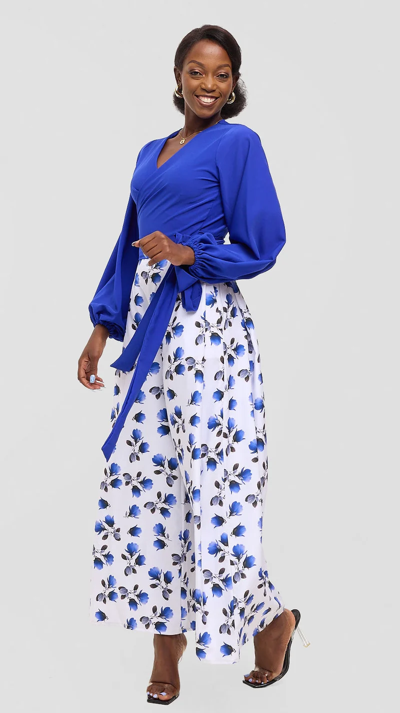 Eunike Zaria Wrap Top - Royal Blue