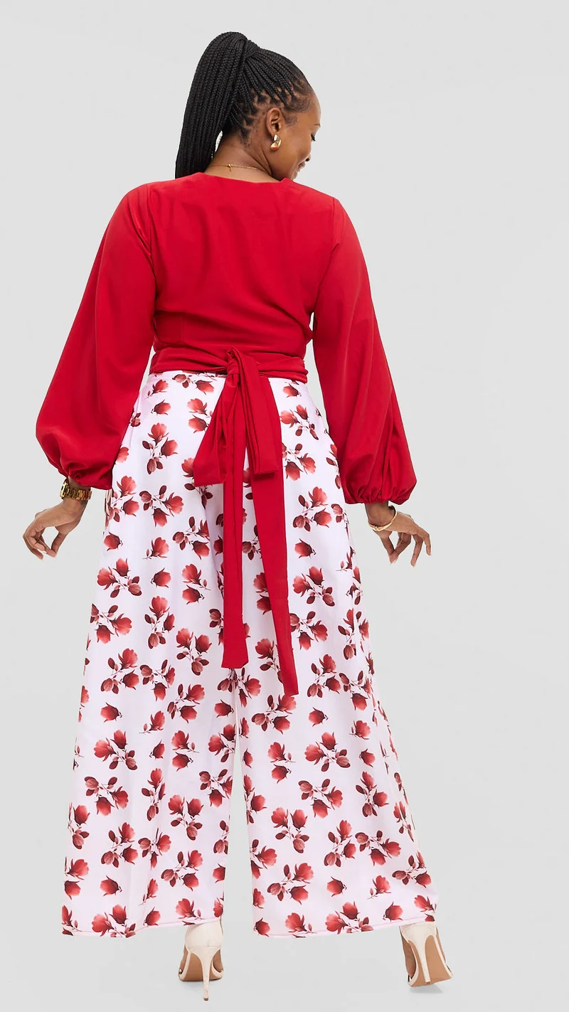 Eunike Zaria Wrap Top - Red