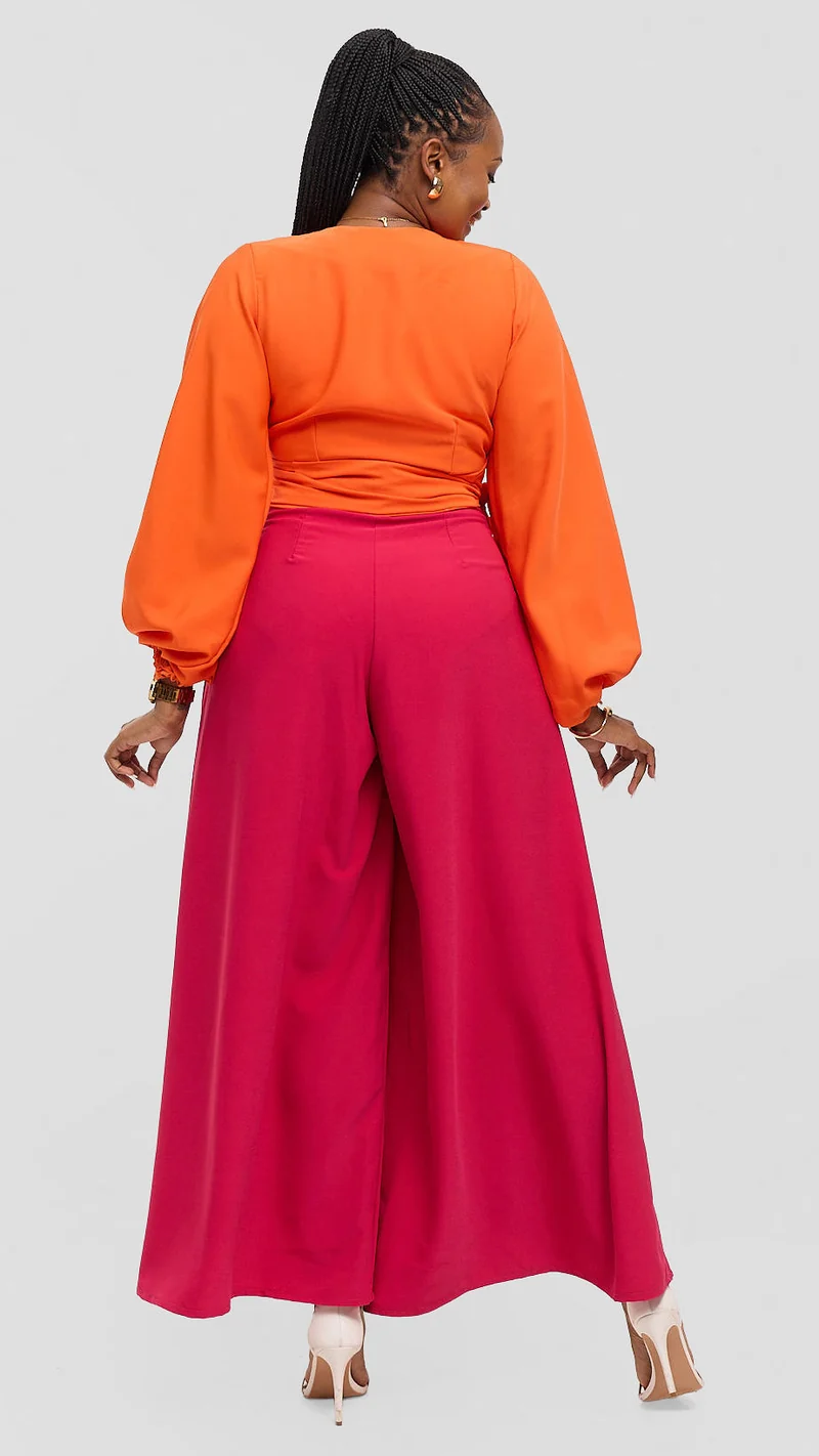 Eunike Zaria Wrap Top - Orange