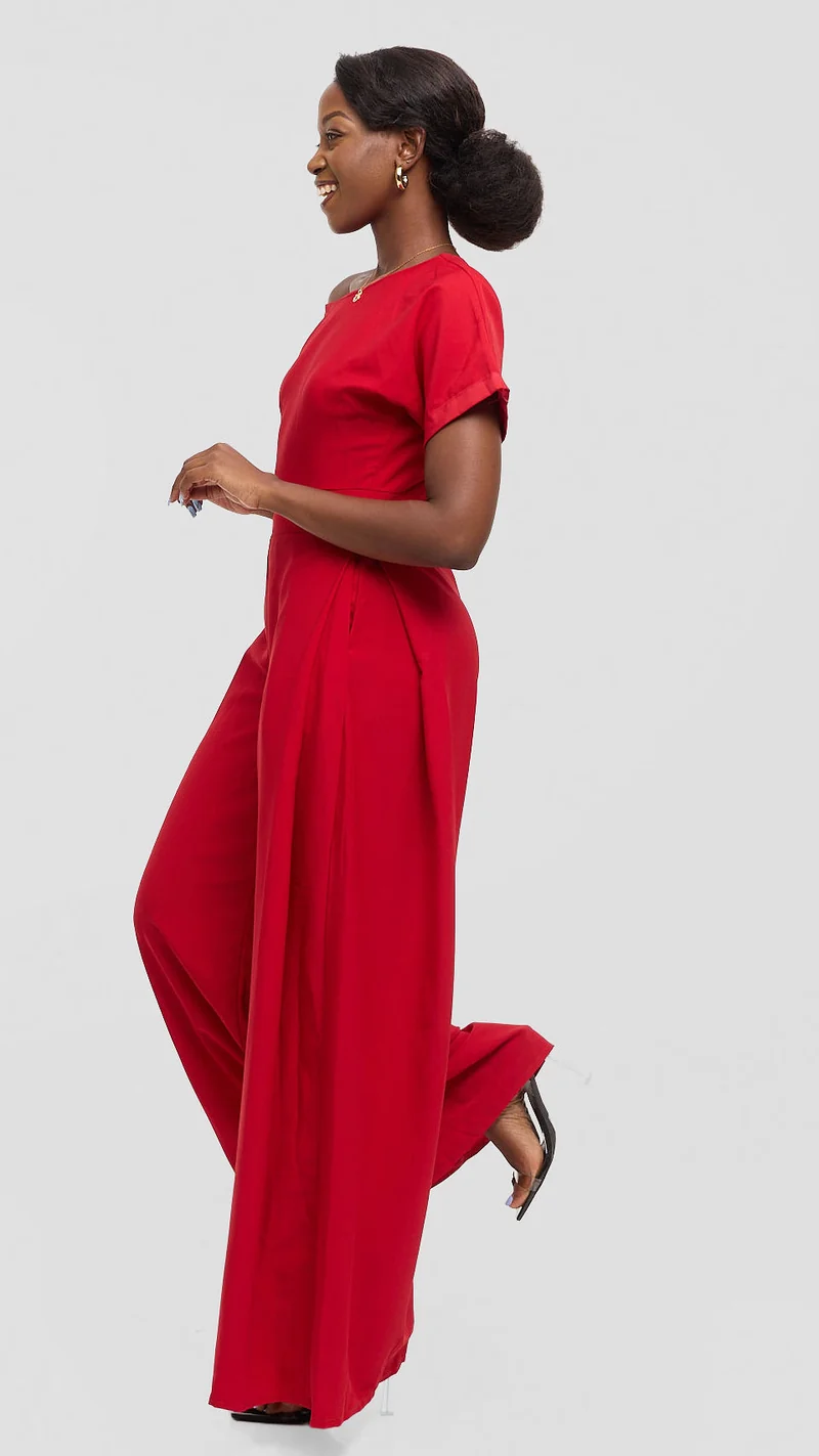 Eunike Joy Jumpsuit - Red