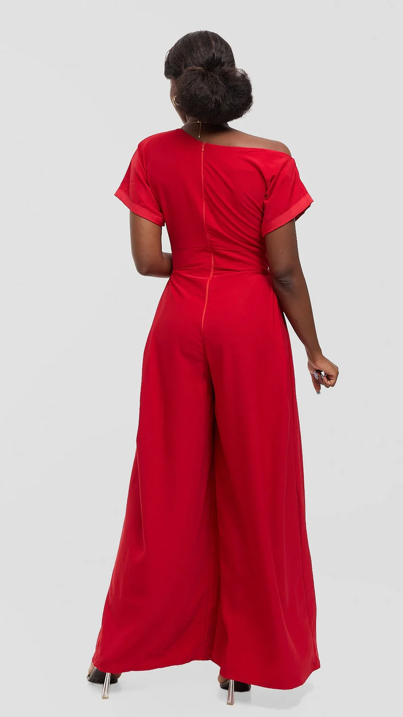 Eunike Joy Jumpsuit - Red