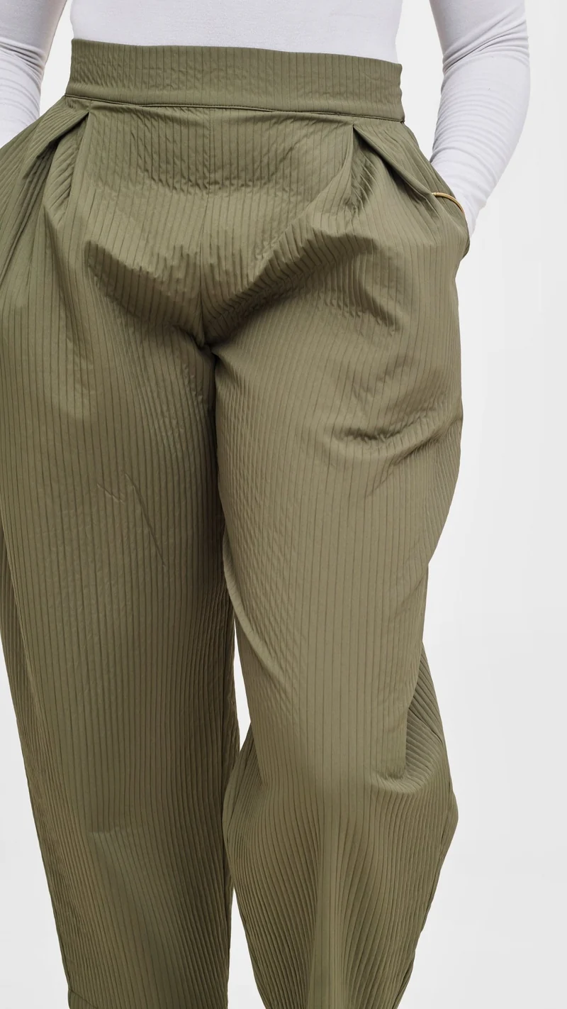 Shiv & Shikie X Safari Barrel Pants - Olive
