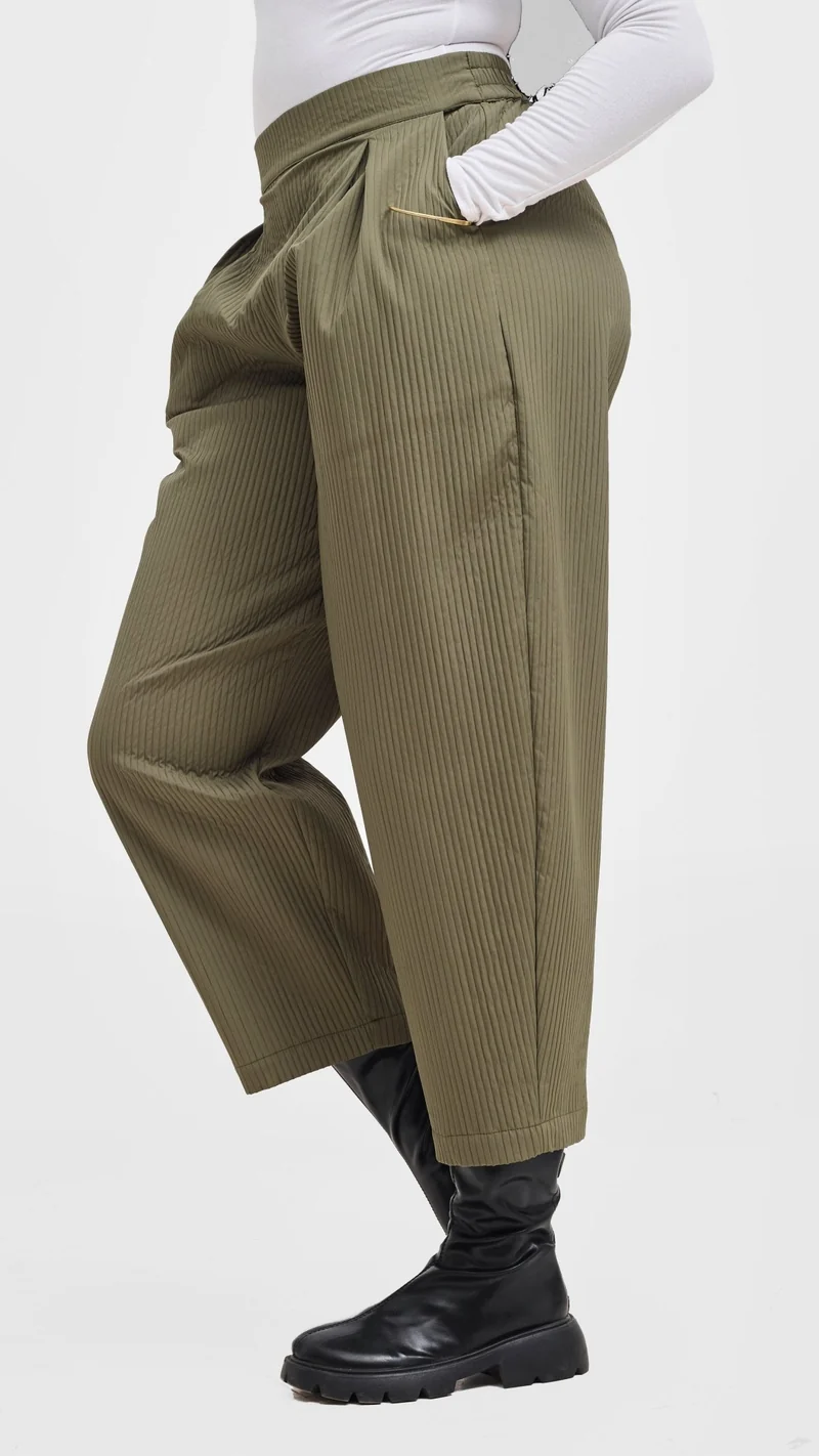 Shiv & Shikie X Safari Barrel Pants - Olive