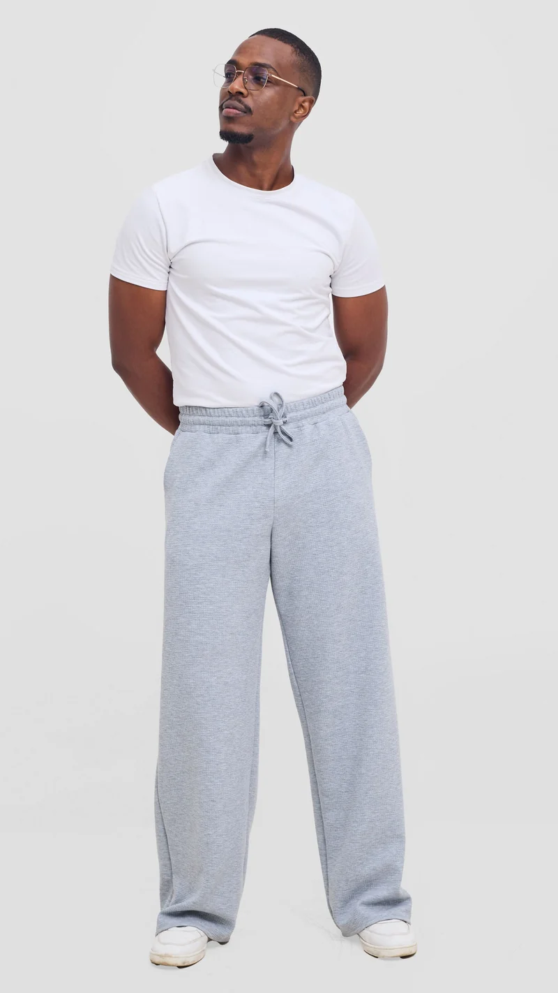 Shiv Shikie X Safari Drawstring Pants in Rib - Light Grey
