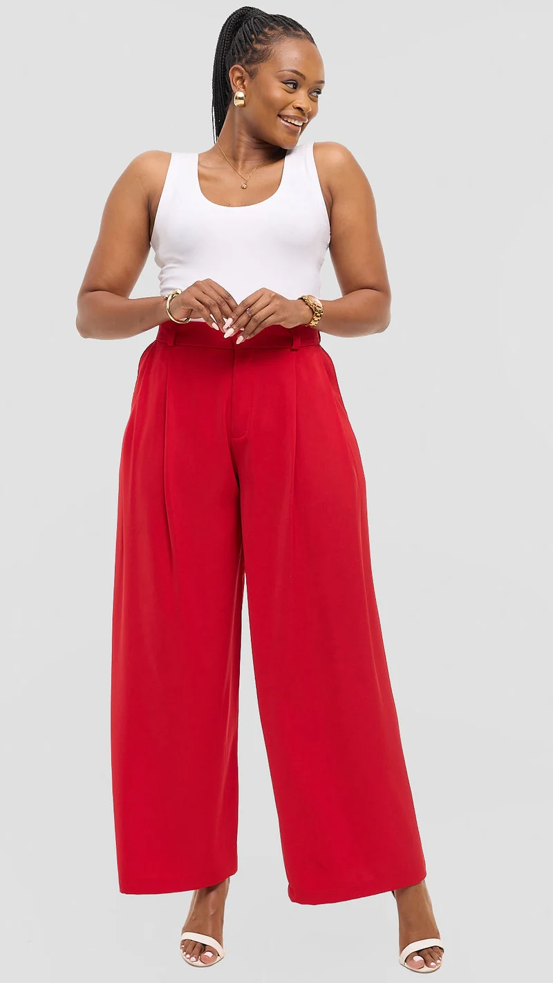 CSF Peony Pants - Red