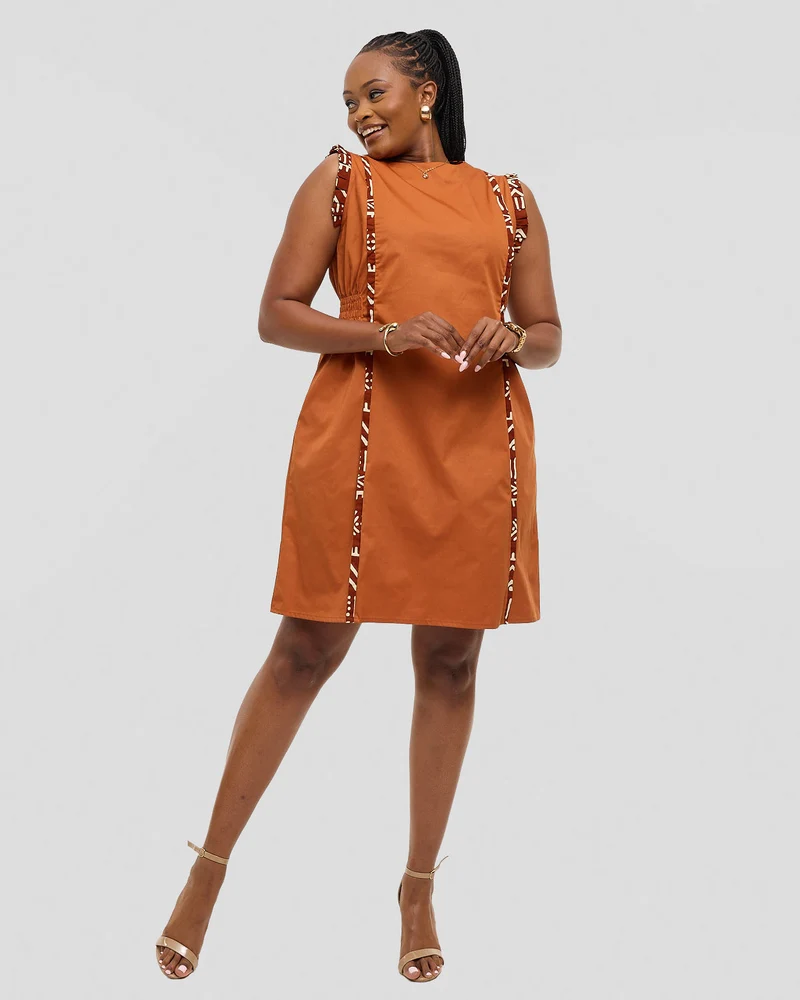 MAITU Angaza Dress - Burnt Orange