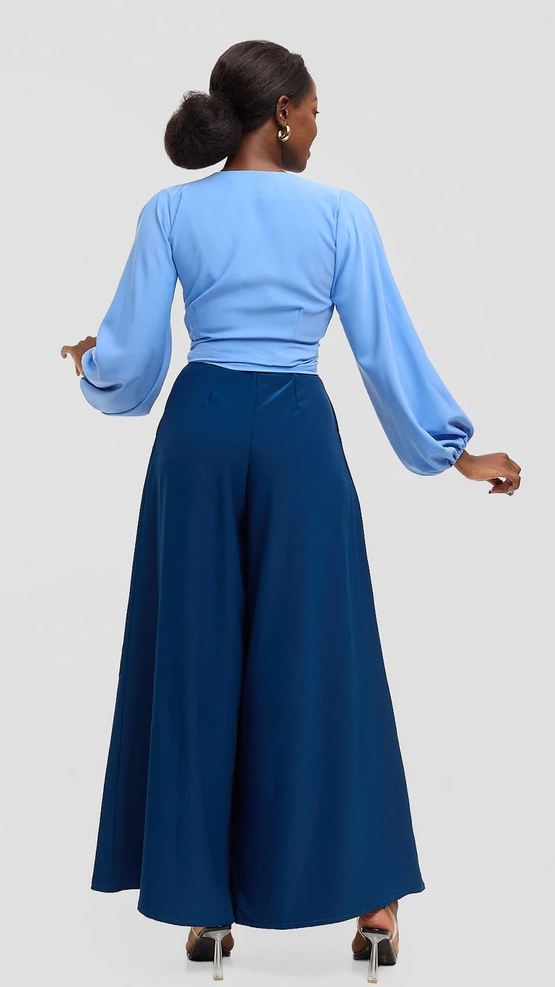 Eunike Zeinabu Palazzo Set - Blue