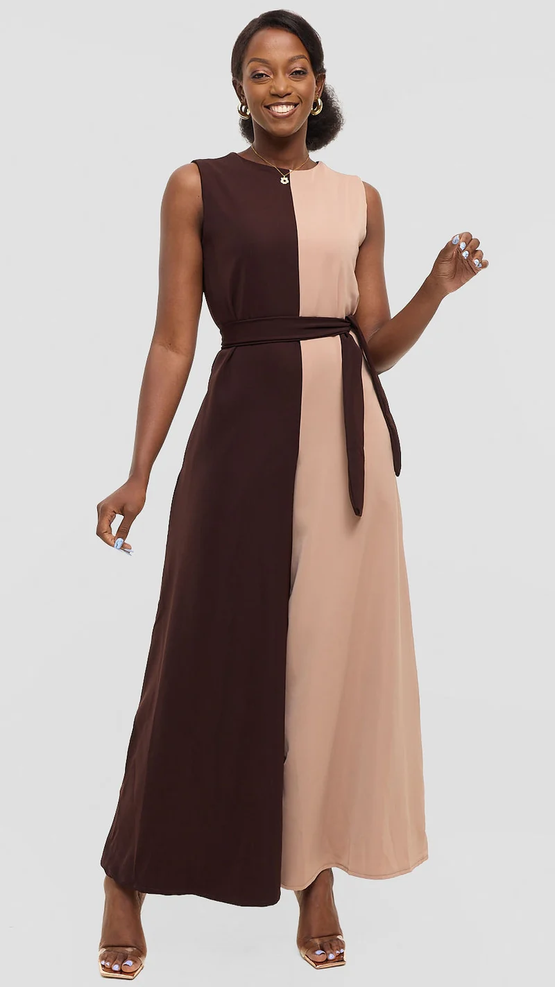 Eunike Amara Jumpsuit - Nude / Brown