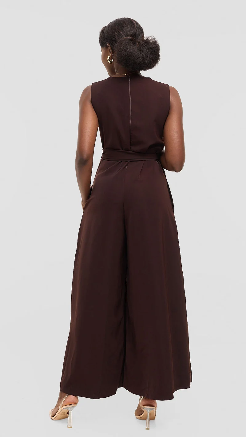 Eunike Amara Jumpsuit - Nude / Brown