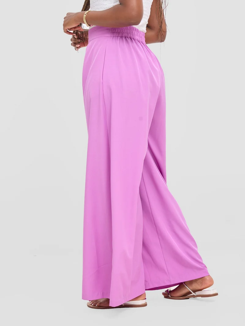 Vivo Basic Crepe Pants - Lilac